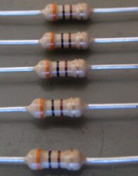 נגד 130 קילו אום 1/4 וואט 5%דיוק